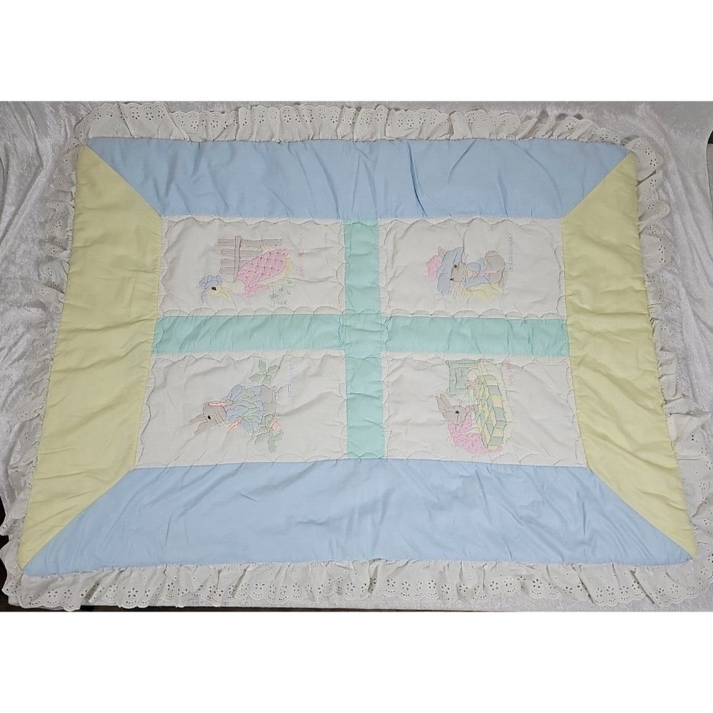 Beatrix Potter Original Quiltex Peter Rabbit Baby Crib Comforter Made USA